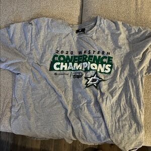 Fanatics Dallas Stars Gray 2020 Western Conference Champions Tee